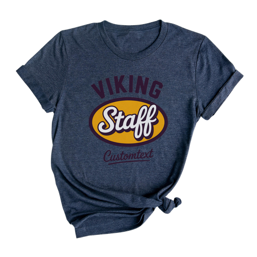 Viking Staff Custom Text Retro Vintage Fun Unisex Custom Teacher Staff Shirt