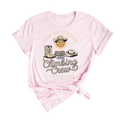 Camp Del Corazon Climbing Crew Custom Trip Shirt - Western Adventure Style
