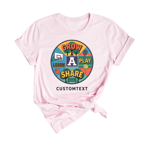 Grow Learn Play Share Camp A Custom Trip Shirt - Outdoor Fun Style