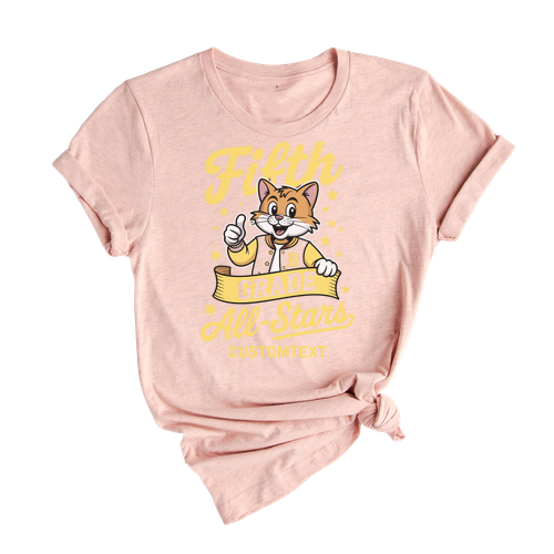 Fifth Grade All-Stars Class Shirt – Cute Mascot Custom Tee
