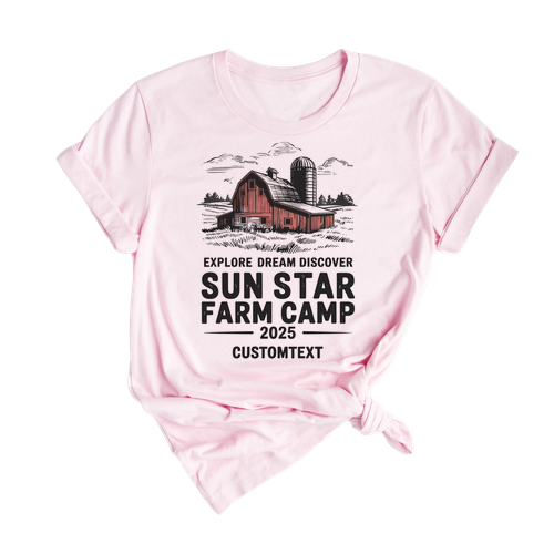 Sun Star Farm Camp 2025 Trip Shirt – Explore Dream Discover Rustic Farm Adventure