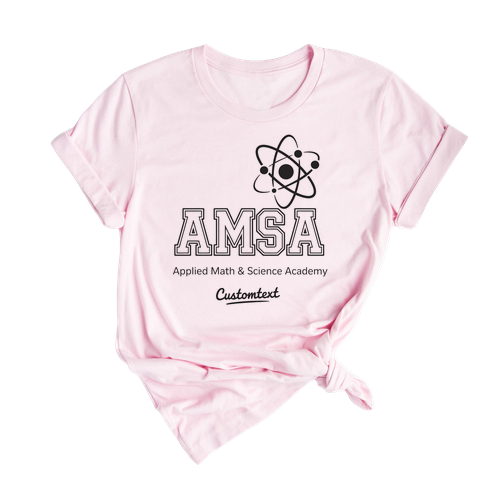 AMSA Shirt – Applied Math & Science Academy Club Strip Shirt, Vintage Nerd Vibe