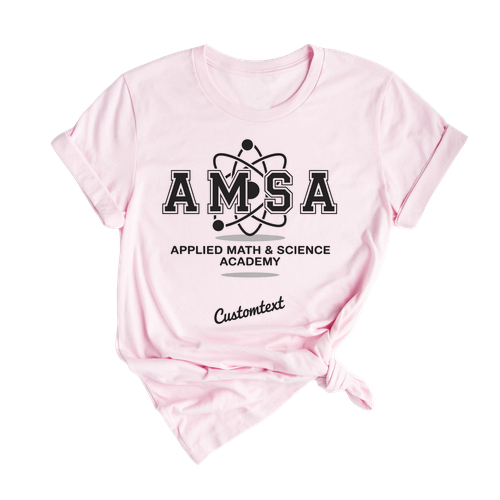 AMSA Shirt – Applied Math & Science Academy Custom Club Strip Shirt, Nerdy Retro STEM Vibe