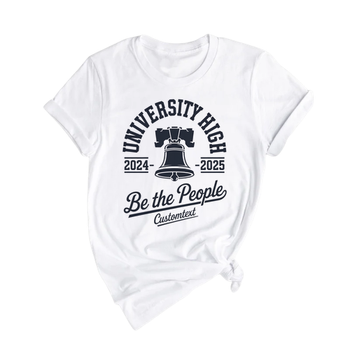 Be The People University High 2024-2025 Club Strip Shirt – Vintage Red White Blue Tee