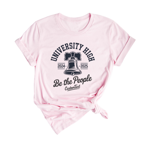 Be The People University High 2024-2025 Custom Club Strip Shirt – Vintage Patriotic Style Customizable Tee