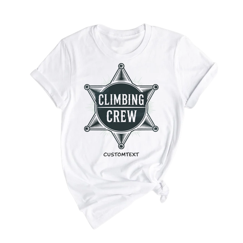 Climbing Crew Shirt – Custom Club Strip Shirt, Retro Wild West Outdoor Explorer Style