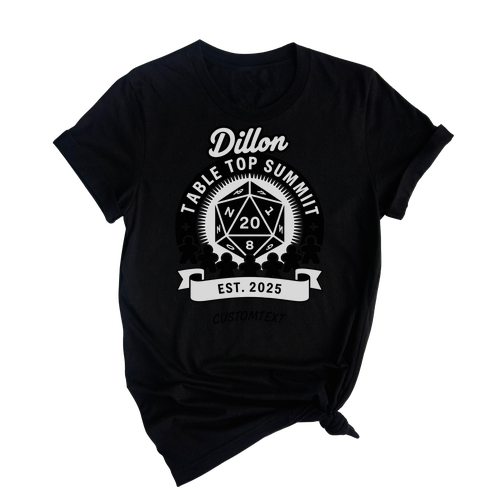Dillon Table Top Summit Shirt – Custom Club Strip Shirt, Classic Tabletop Fantasy Tee