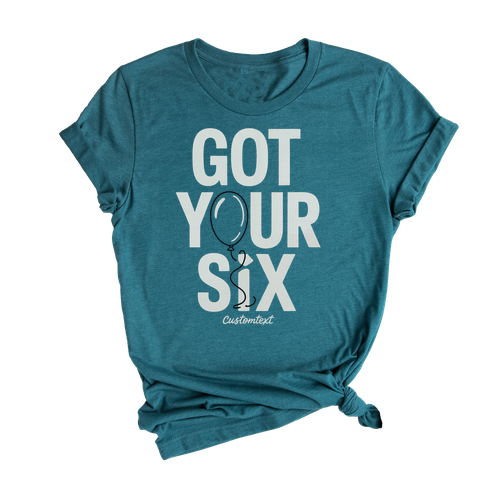 Got Your Six Shirt – Fun Club Strip Shirt, Vintage Pink Positivity Style Tee