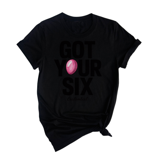 Got Your Six Shirt – Pink Balloon Club Strip Shirt, Custom Uplifting Retro Vibe