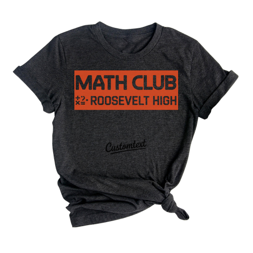 Math Club Roosevelt High Club Strip Shirt – Nerdy Academic Style Custom Tee