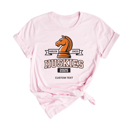 Chess Club 2025 Shirt – Harlem Huskies Custom Tee With Knight Mascot Design