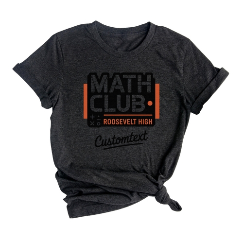 Math Club Roosevelt High Club Strip Shirt – Retro Geek Vibes Custom Academic Tee