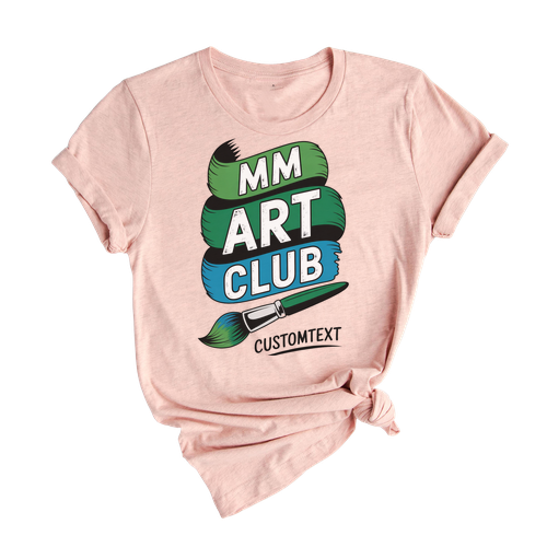 MM Art Club Shirt – Creative Paint Brush Style Club Strip Shirt Custom