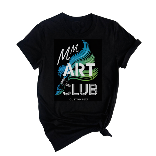 MM Art Club Shirt – Custom Club Strip Shirt, Bold Colorful Art Vibe Tee
