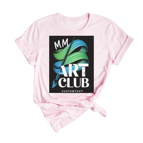 MM Art Club Shirt – Custom Club Strip Shirt, Retro Creative Brushstroke Style