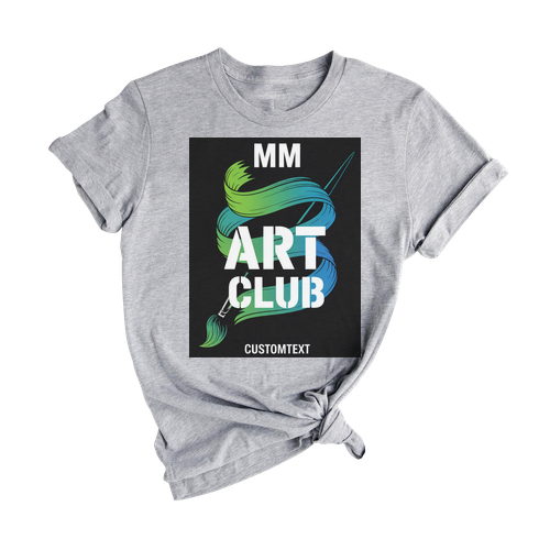 MM Art Club Shirt – Paint Brush Club Strip Shirt, Vintage Artistic Expression Tee