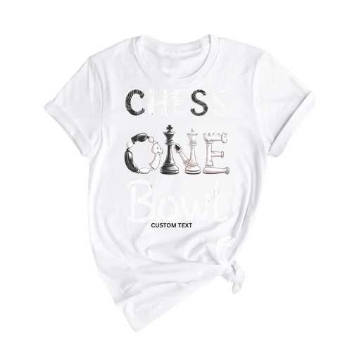 Chess One Bowl Shirt – Vintage Chalk Style Custom Chess Club Tee