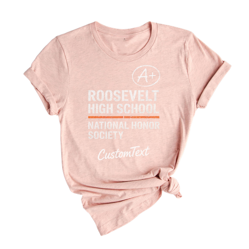 Roosevelt NHS A+ Shirt – National Honor Society Club Strip Shirt, Vintage Scholar Style