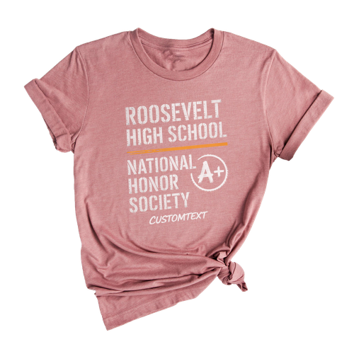 Roosevelt NHS A+ Shirt – National Honor Society Custom Club Strip Shirt, Retro Academic Style