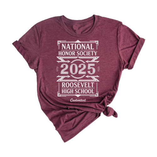 Roosevelt NHS Shirt 2025 – National Honor Society Club Strip Shirt, Classic Scholarly Style