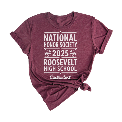 Roosevelt NHS Shirt 2025 – National Honor Society Club Strip Shirt, Vintage Academic Honors Tee