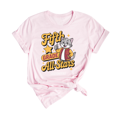 Fifth Grade All-Stars Custom Class Shirt – Cute Mascot Tee