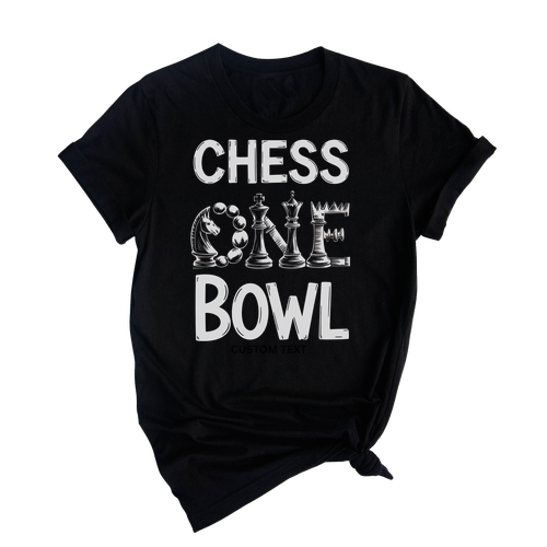Chess One Bowl Shirt – Vintage Chalk Style Custom Chess Club Tee T-shirt