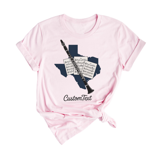 Texas Clarinet Music Shirt – Custom Club Strip Shirt, Classic Band Pride Tee