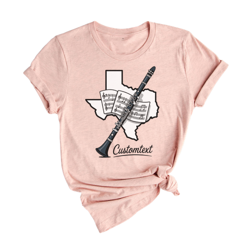 Texas Clarinet Music Shirt – Marching Band Club Strip Shirt, Vintage Clarinet Vibes