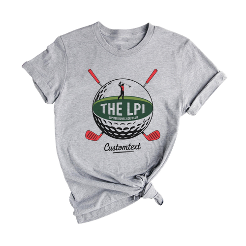 The LPI Jupiter Dunes Golf Club Shirt – Golf Ball Swing Design Custom Club Strip Shirt Fun Style
