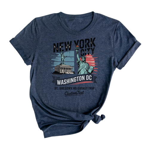 NYC Washington DC Trip Shirt – St. Gregory HS East Coast Field Adventure Tee