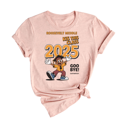 Kiss This Class Goodbye 2025 Trip Shirt – Fun Graduation Strip Retro Cartoon Tee