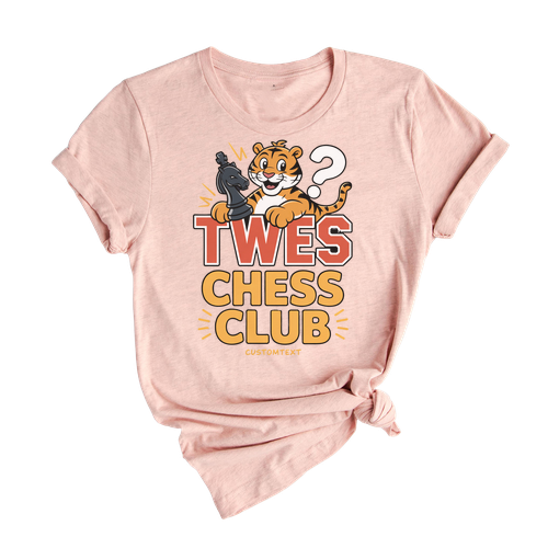 TWES Chess Club Tiger Shirt – Fun Cute Custom School Chess Club Tee
