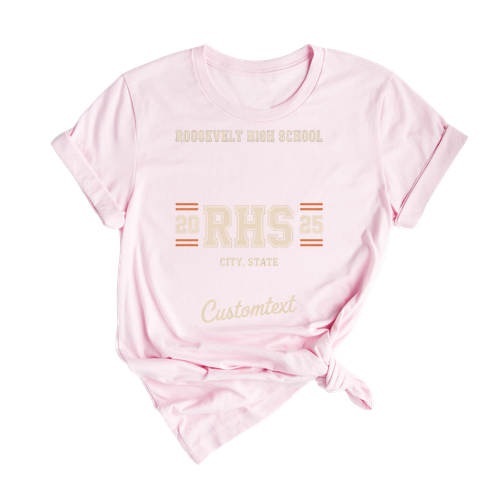 RHS 2025 Graduation Strip Shirt – Roosevelt High Custom Senior Class Tee