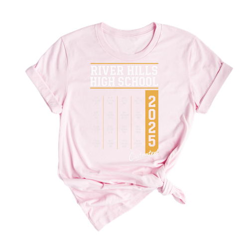 River Hills High School 2025 Graduation Strip Shirt – Senior Class Custom Tee