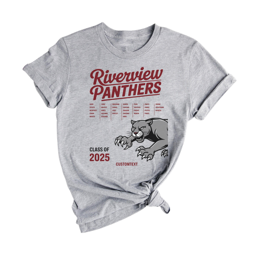 Riverview Panthers Class Of 2025 Trip Shirt – Retro Graduation Strip Custom Tee