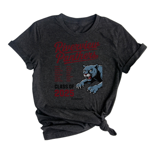 Riverview Panthers Class of 2025 – Retro Graduation Strip Shirt Custom