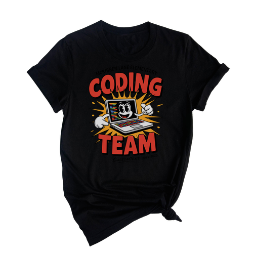 2024–2025 Coding Club Shirt – Fun Comic Style Custom School Coding Team Tee