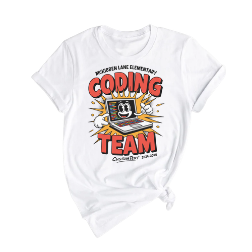 2024–2025 Coding Club Shirt – Fun Comic Style Custom School Coding Team Tee