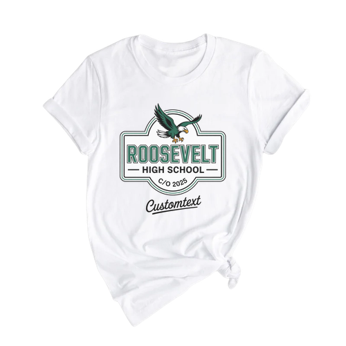Roosevelt High School C-O 2025 Trip Shirt – Eagle Badge Vintage Graduation Custom Tee