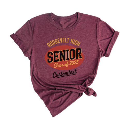 Roosevelt High Senior Class of 2025 Oval – Vintage Graduation Shirt Custom