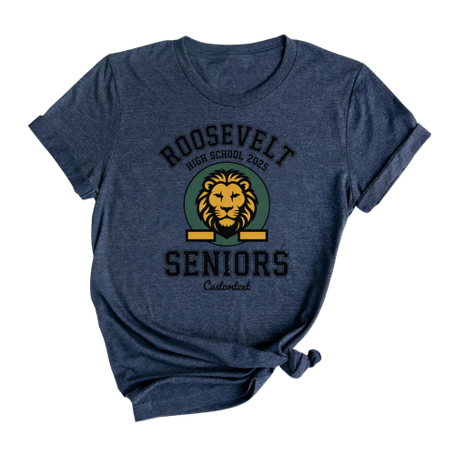 Roosevelt Lions 2025 – Retro High School Seniors Graduation Strip Shirt Custom