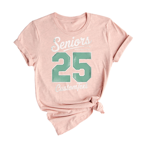 Seniors 25 Roosevelt High Custom – Vintage Graduation Strip Shirt Personalized