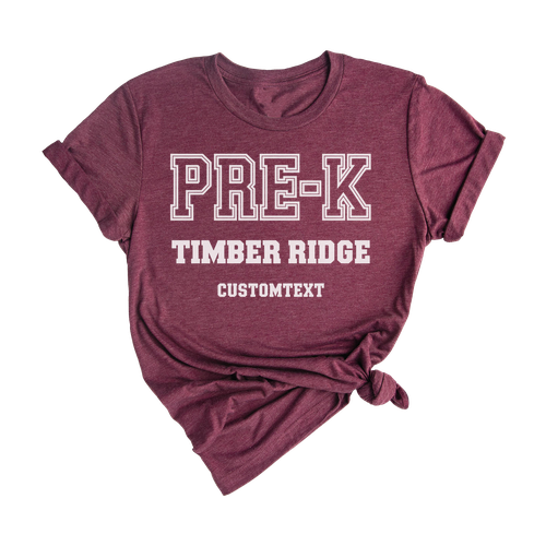 Timber Ridge Pre-K Shirt – Custom Varsity Style School Spirit Tee