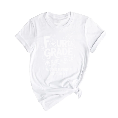 We Kind Of Rock Fourth Grade Trip Shirt – Fun Kids Class Spirit Custom Tee