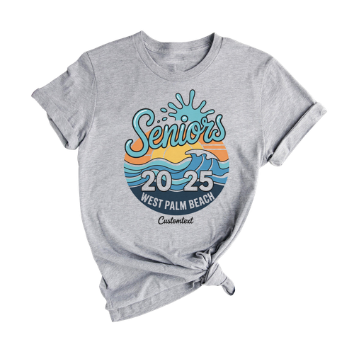 West Palm Beach Seniors 2025 Trip Shirt – Retro Ocean Vibes Graduation Custom Tee