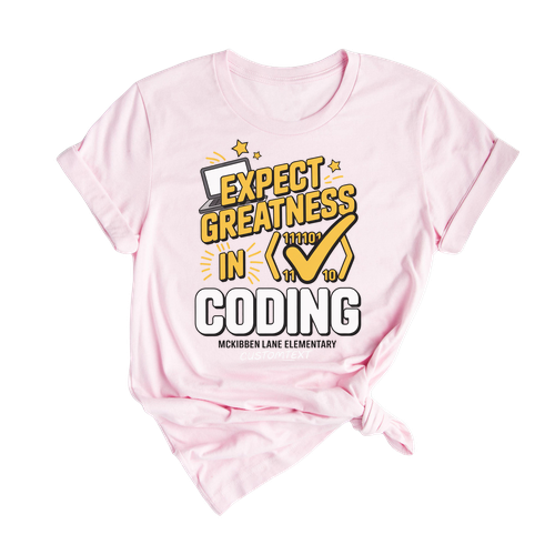 Kids Coding Club Shirt – Expect Greatness in Coding Custom Motivational Tech Tee