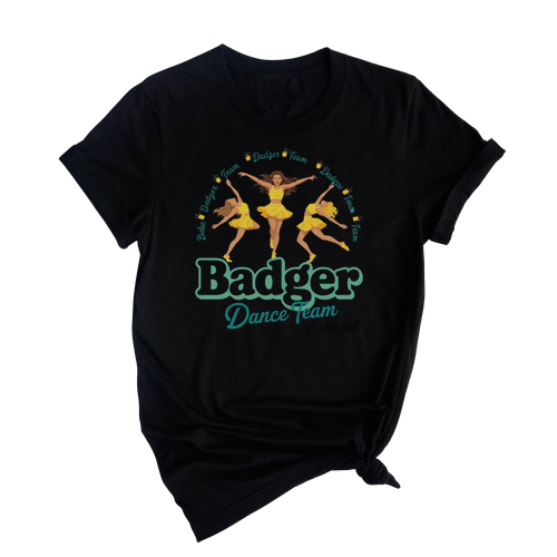 Badger Dance Team Club Shirt – Cute Cheer Vibe Custom Performance Tee