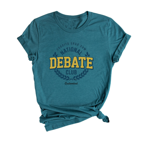 Cogito Ergo Sum Debate Club Shirt – National Vintage Style Custom Tee