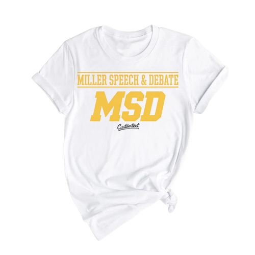 MSD Miller Debate Team Shirt – Custom Varsity Style Retro Club Tee